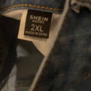 ripped/distressed jean shorts